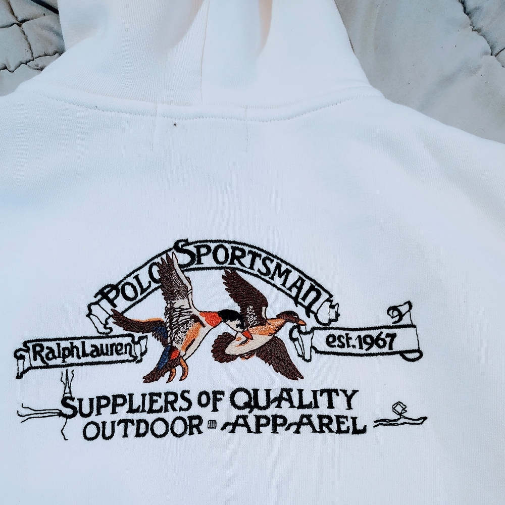 Polo Ralph Lauren Polo Country Duck Embroidered Full Zip Hoodie Mens M NWT